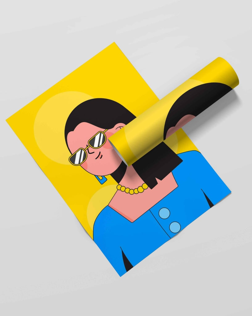 Artistic Design Women Portrait Art Frame For Wall Decor- Funkydecors Xs / Roll Posters Prints &
