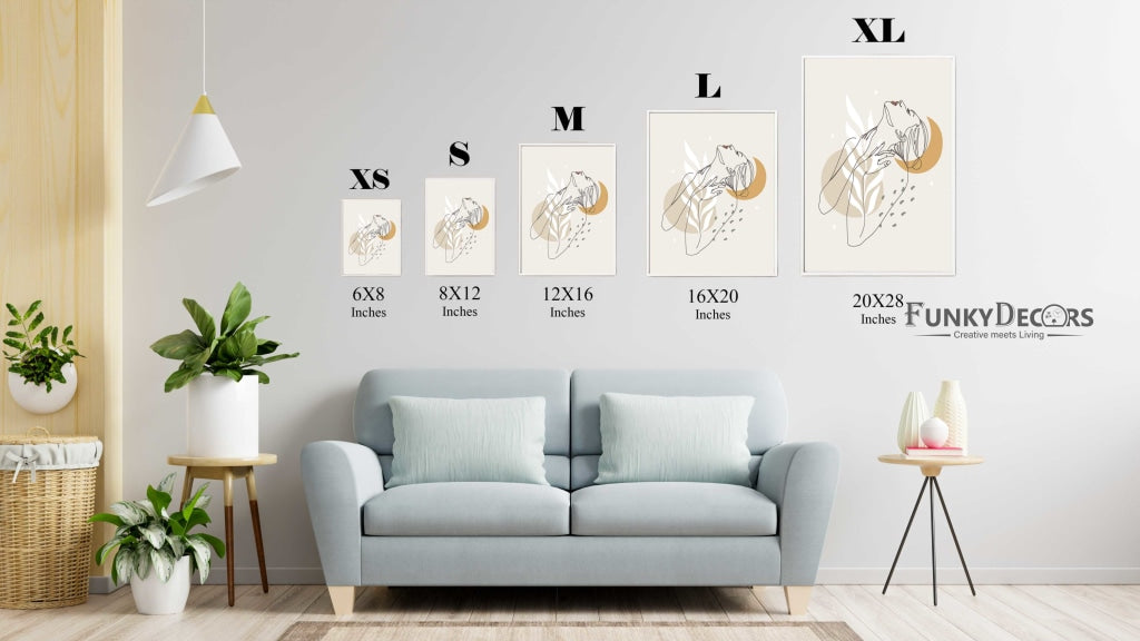 Artistic Line Art Frame For Wall Decor- Funkydecors Posters Prints & Visual Artwork