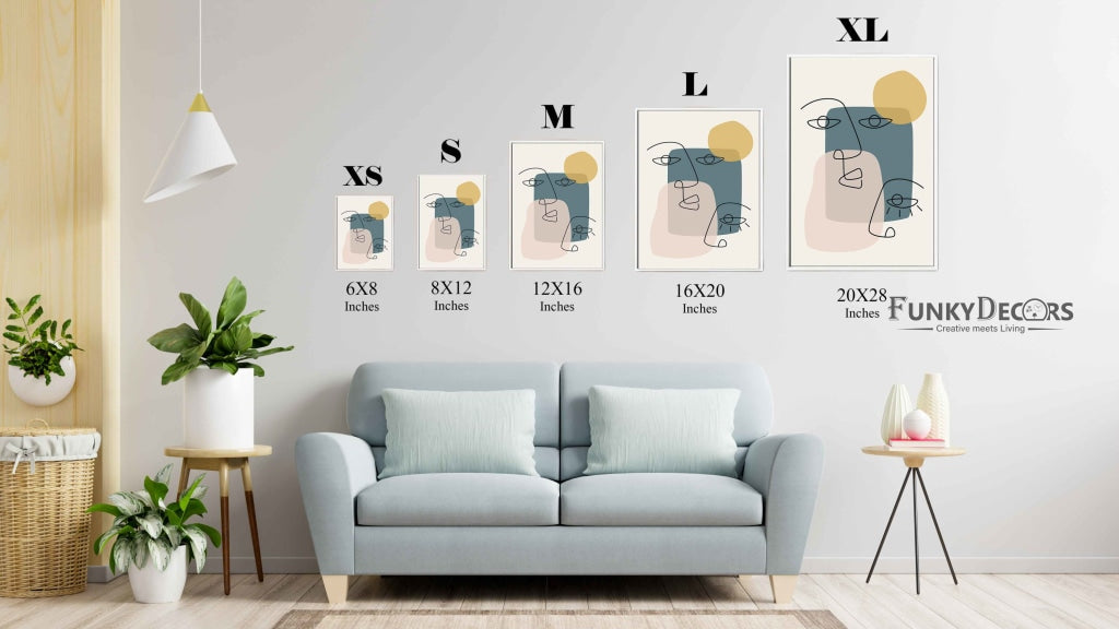 Artistic Line Art Frame For Wall Decor- Funkydecors Posters Prints & Visual Artwork