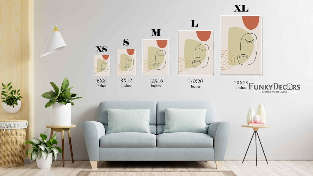 Artistic Line Art Frame For Wall Decor- Funkydecors Posters Prints & Visual Artwork