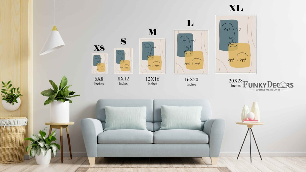 Artistic Line Art Frame For Wall Decor- Funkydecors Posters Prints & Visual Artwork