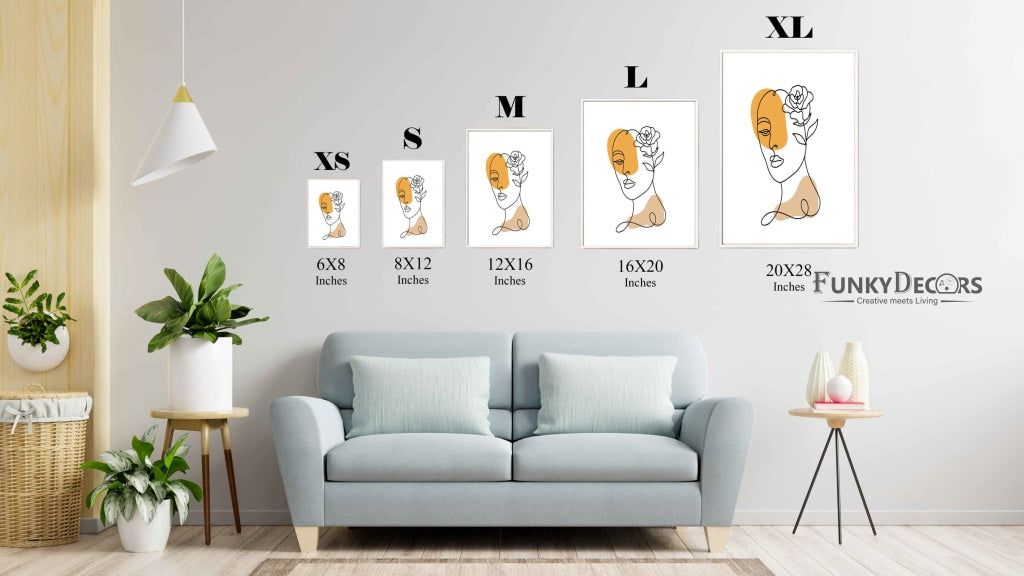 Artistic Line Art Frame For Wall Decor- Funkydecors Posters Prints &amp; Visual Artwork