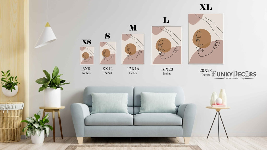 Artistic Line Art Frame For Wall Decor- Funkydecors Posters Prints & Visual Artwork
