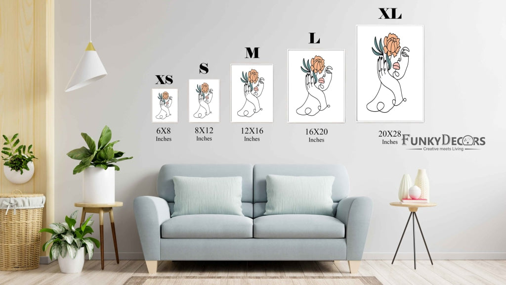 Artistic Line Art Frame For Wall Decor- Funkydecors Posters Prints & Visual Artwork