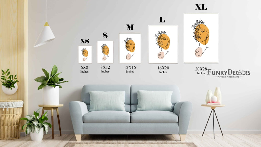 Artistic Line Art Frame For Wall Decor- Funkydecors Posters Prints & Visual Artwork