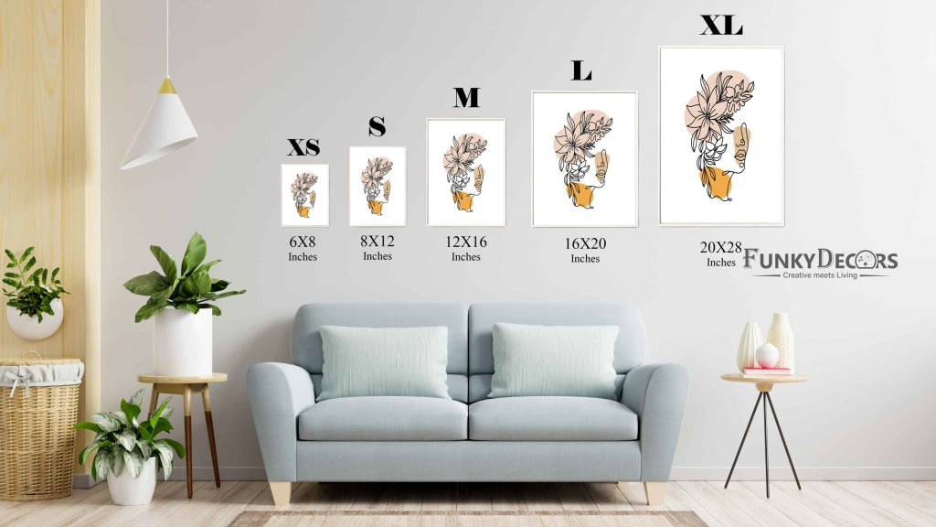 Artistic Line Art Frame For Wall Decor- Funkydecors Posters Prints &amp; Visual Artwork