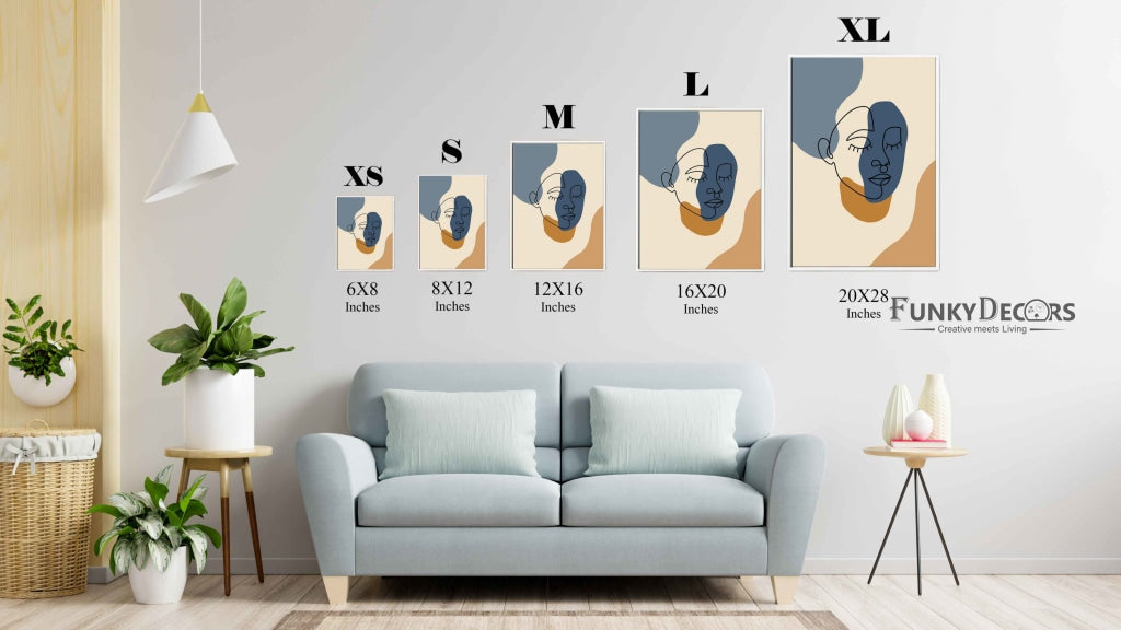 Artistic Line Art Frame For Wall Decor- Funkydecors Posters Prints & Visual Artwork