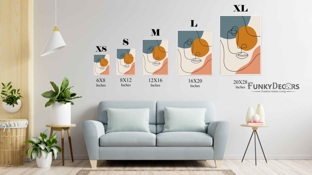 Artistic Line Art Frame For Wall Decor- Funkydecors Posters Prints &amp; Visual Artwork
