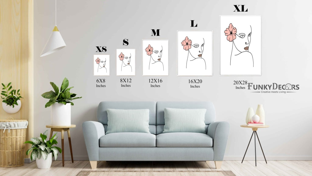 Artistic Line Art Frame For Wall Decor- Funkydecors Posters Prints & Visual Artwork