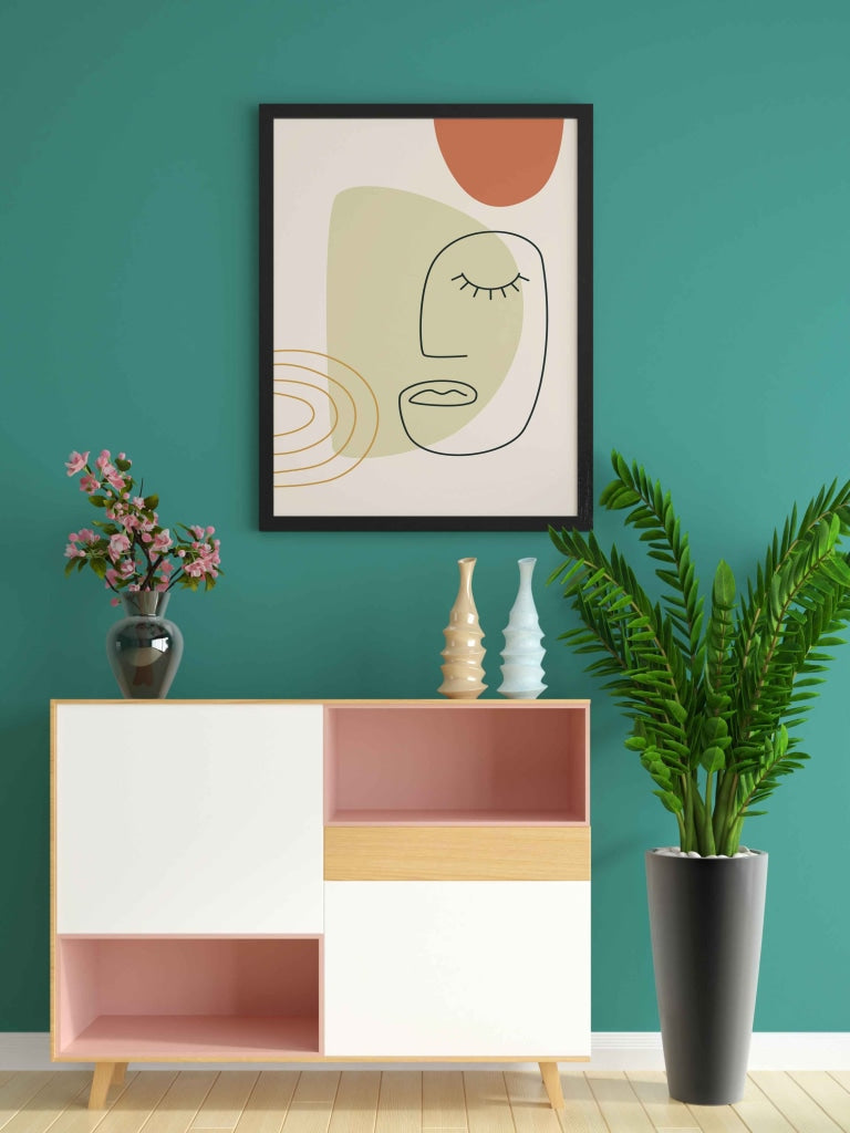Artistic Line Art Frame For Wall Decor- Funkydecors Xs / Black Posters Prints & Visual Artwork