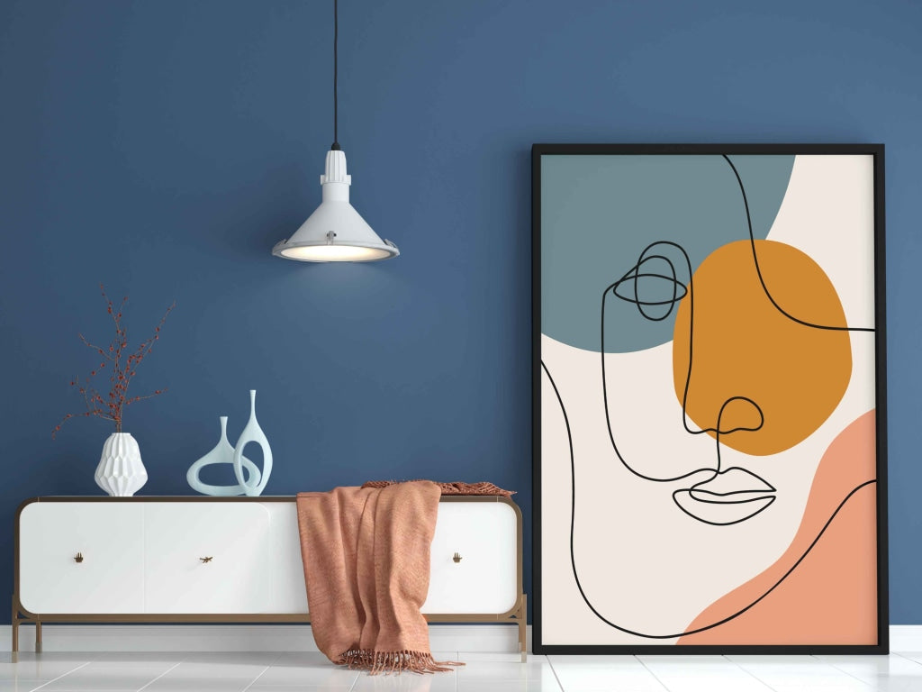 Artistic Line Art Frame For Wall Decor- Funkydecors Xs / Black Posters Prints &amp; Visual Artwork