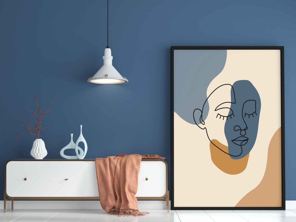 Artistic Line Art Frame For Wall Decor- Funkydecors Xs / Black Posters Prints &amp; Visual Artwork