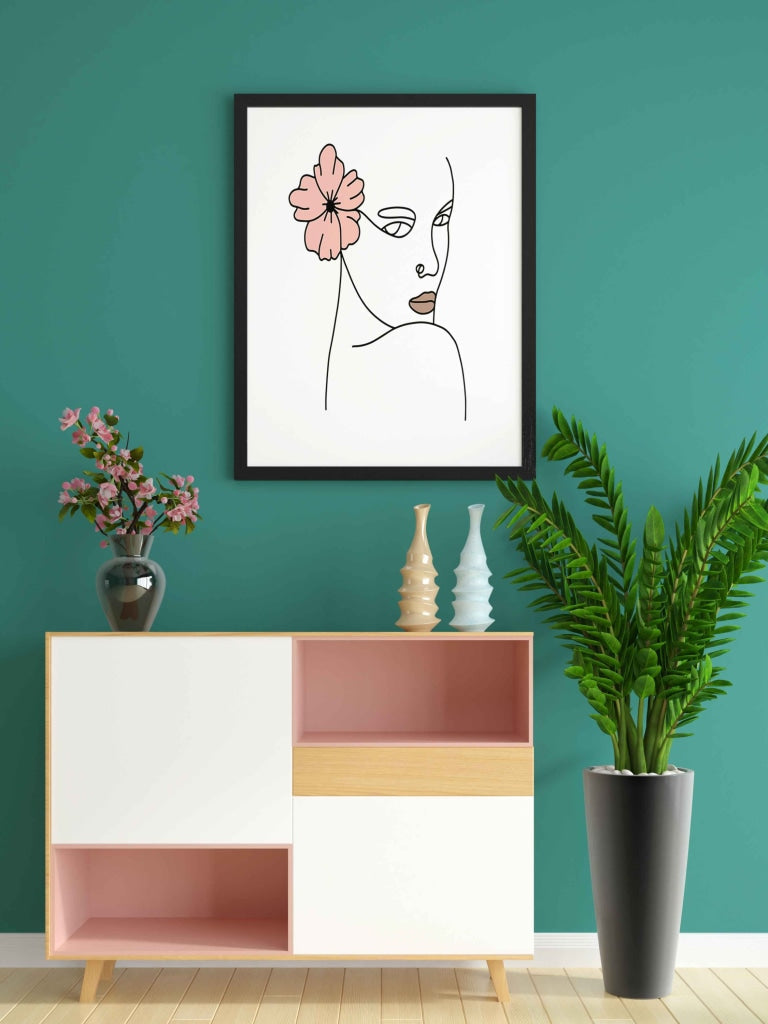 Artistic Line Art Frame For Wall Decor- Funkydecors Xs / Black Posters Prints &amp; Visual Artwork