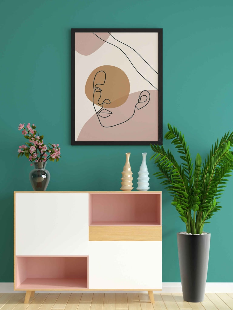 Artistic Line Art Frame For Wall Decor- Funkydecors Xs / Black Posters Prints &amp; Visual Artwork