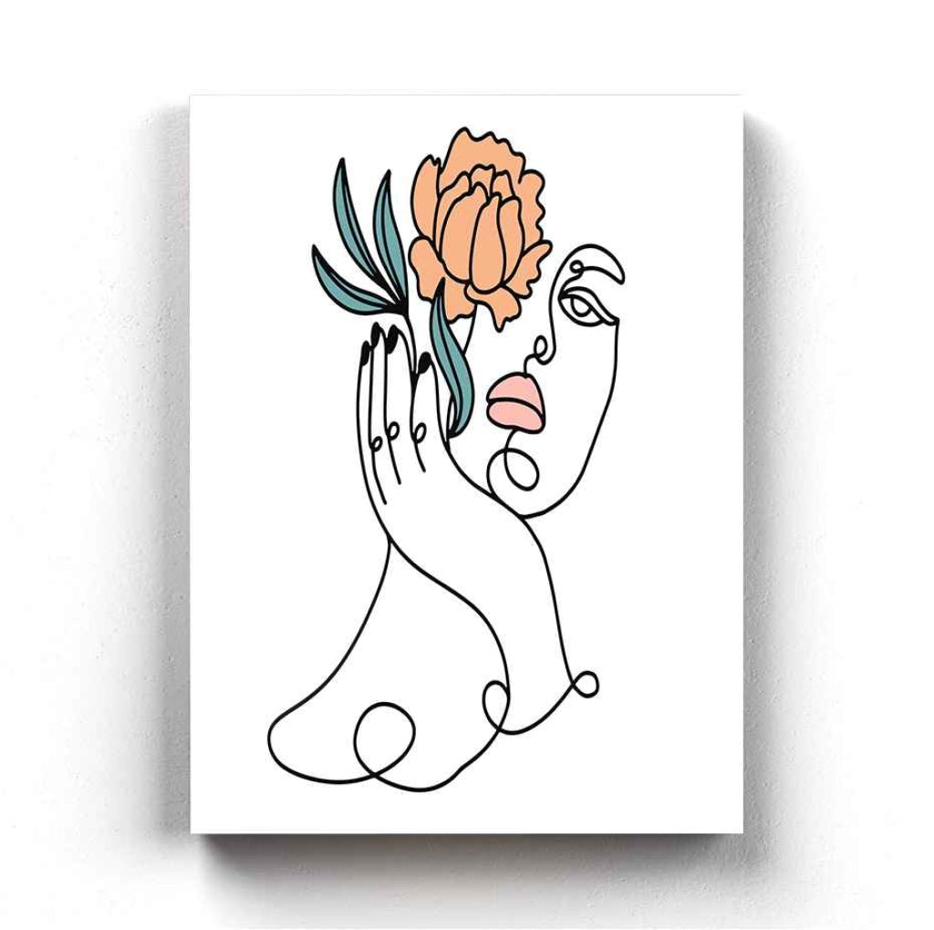 Artistic Line Art Frame For Wall Decor- Funkydecors Xs / Canvas Posters Prints & Visual Artwork