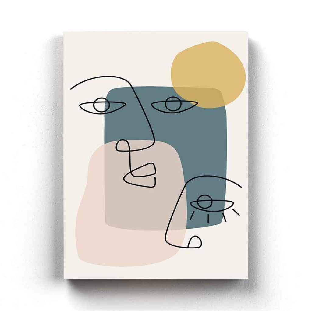 Artistic Line Art Frame For Wall Decor- Funkydecors Xs / Canvas Posters Prints & Visual Artwork