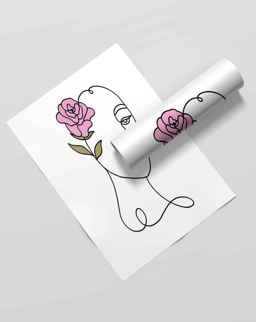 Artistic Line Art Frame For Wall Decor- Funkydecors Xs / Roll Posters Prints &amp; Visual Artwork