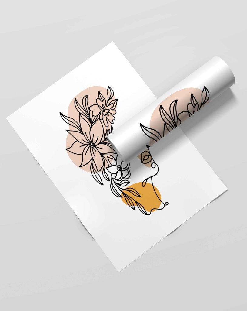 Artistic Line Art Frame For Wall Decor- Funkydecors Xs / Roll Posters Prints &amp; Visual Artwork