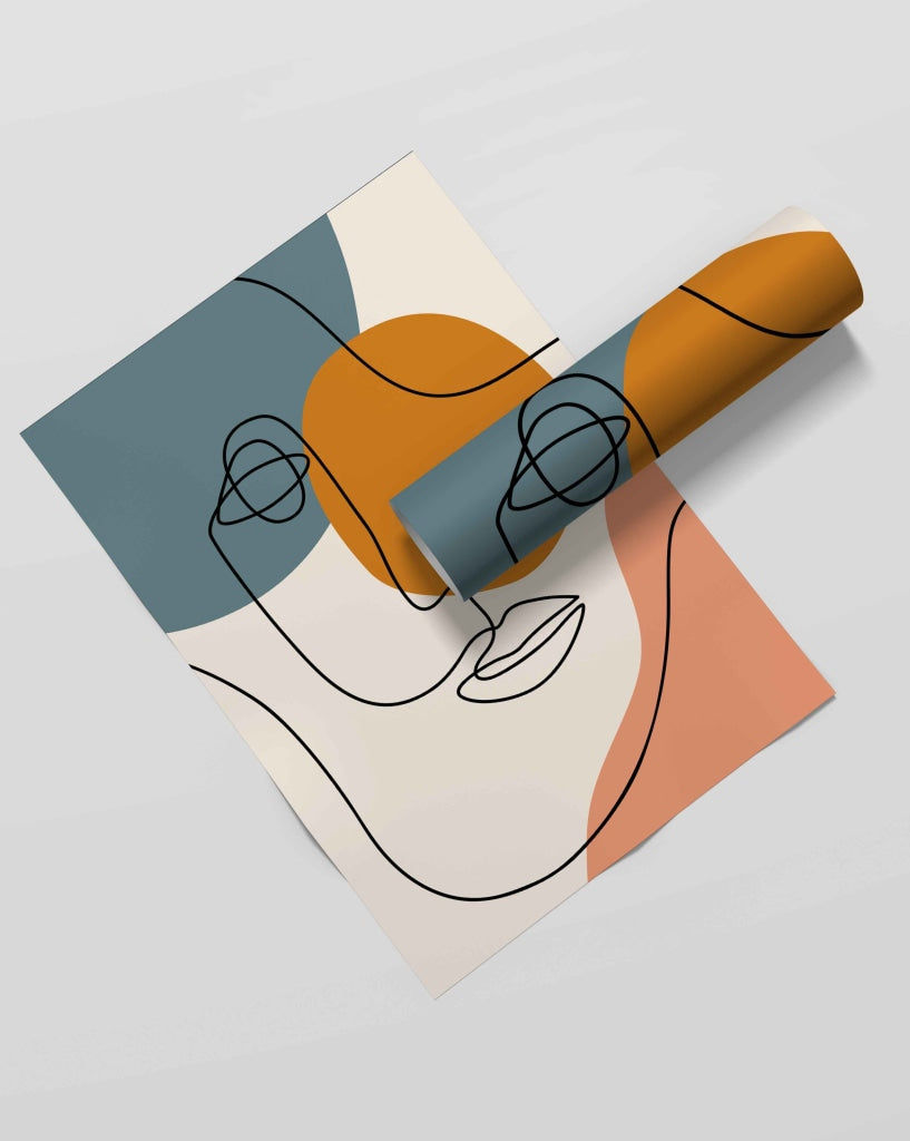 Artistic Line Art Frame For Wall Decor- Funkydecors Xs / Roll Posters Prints &amp; Visual Artwork