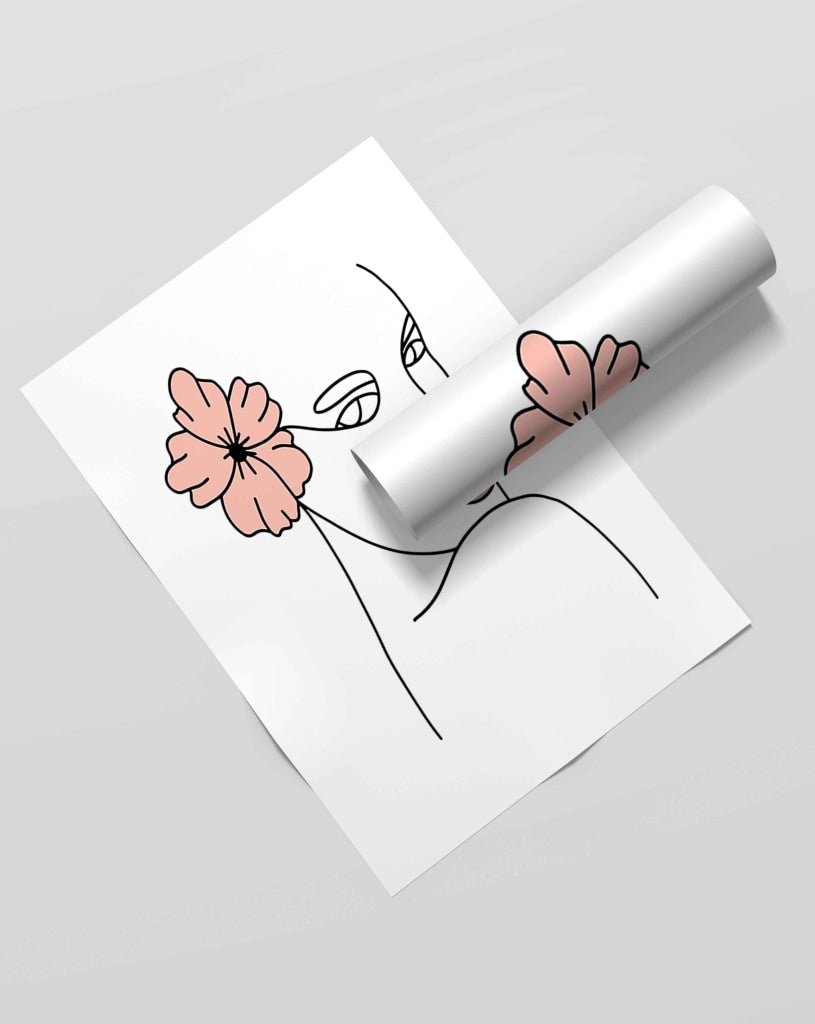 Artistic Line Art Frame For Wall Decor- Funkydecors Xs / Roll Posters Prints &amp; Visual Artwork