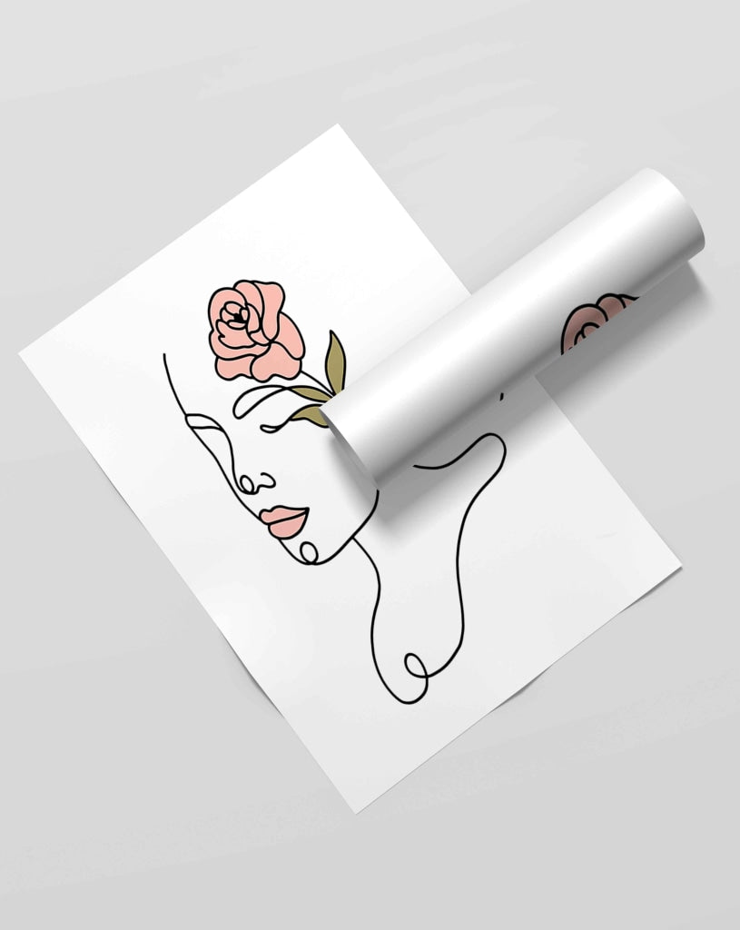 Artistic Line Art Frame For Wall Decor- Funkydecors Xs / Roll Posters Prints & Visual Artwork