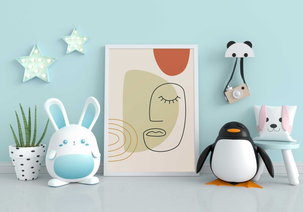Artistic Line Art Frame For Wall Decor- Funkydecors Xs / White Posters Prints & Visual Artwork