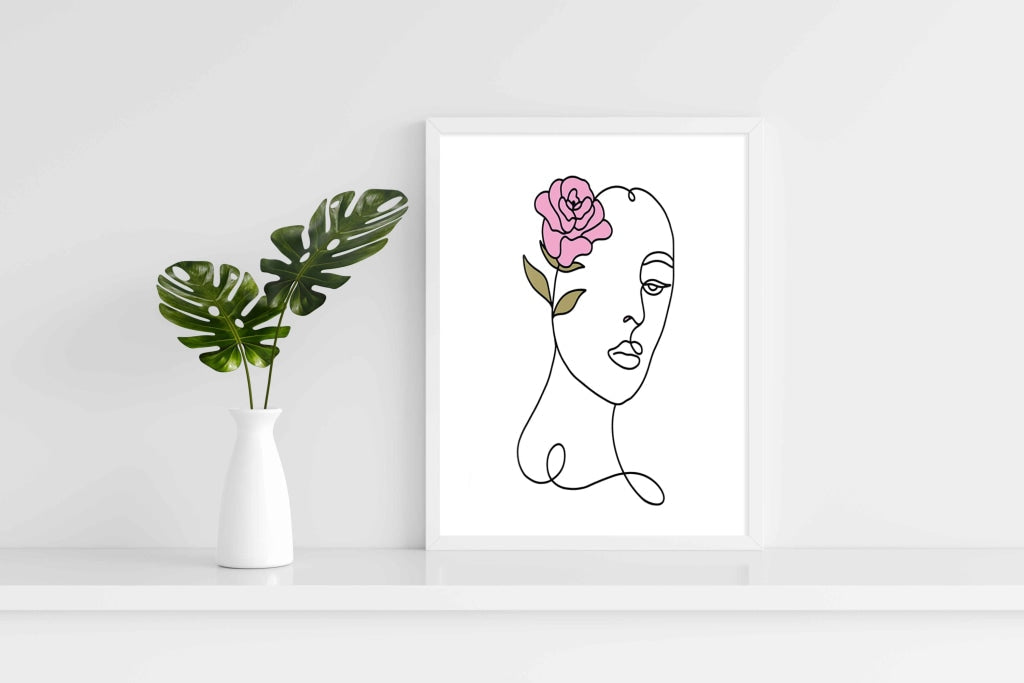 Artistic Line Art Frame For Wall Decor- Funkydecors Xs / White Posters Prints & Visual Artwork