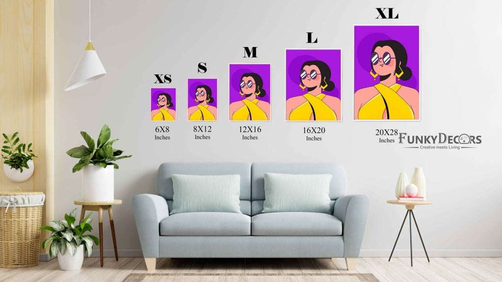 Artistic Women Design Portrait Art Frame For Wall Decor- Funkydecors Posters Prints & Visual Artwork