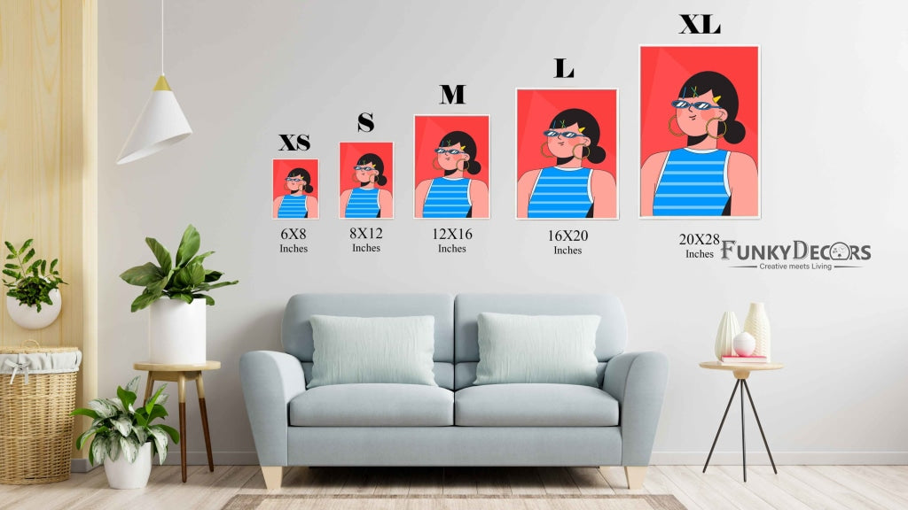 Artistic Women Design Portrait Art Frame For Wall Decor- Funkydecors Posters Prints & Visual Artwork