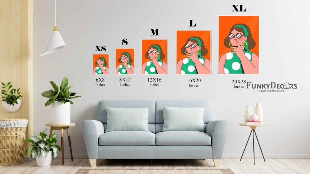 Artistic Women Design Portrait Art Frame For Wall Decor- Funkydecors Posters Prints & Visual Artwork