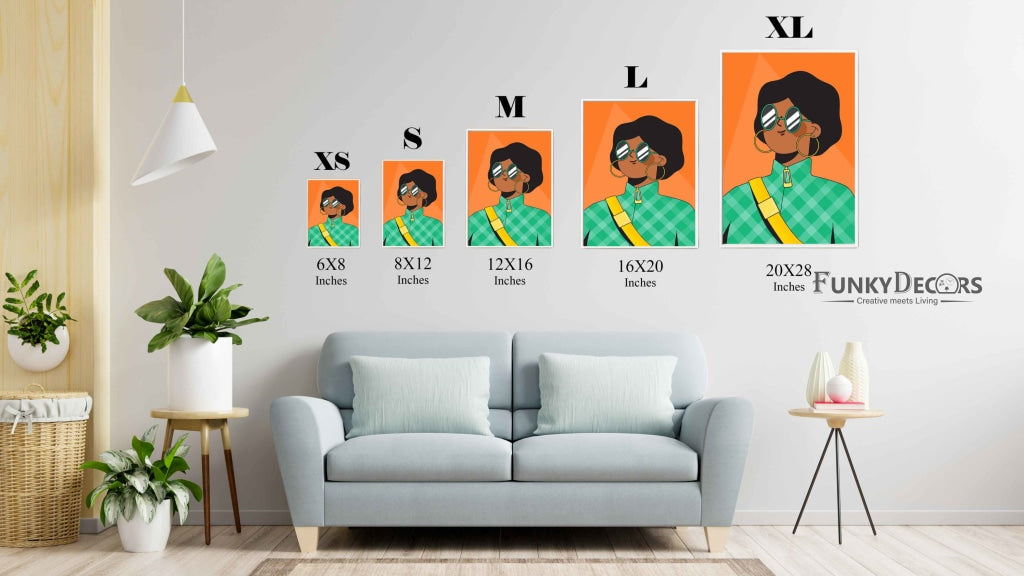 Artistic Women Design Portrait Art Frame For Wall Decor- Funkydecors Posters Prints & Visual Artwork