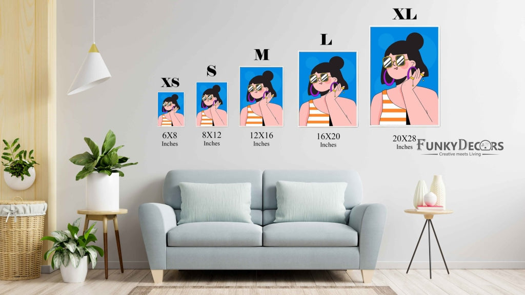 Artistic Women Design Portrait Art Frame For Wall Decor- Funkydecors Posters Prints & Visual Artwork