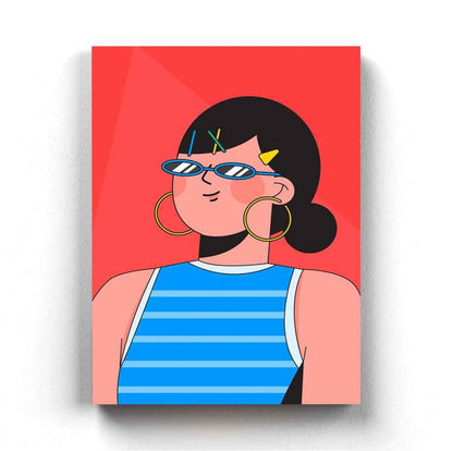 Artistic Women Design Portrait Art Frame For Wall Decor- Funkydecors Xs / Canvas Posters Prints &