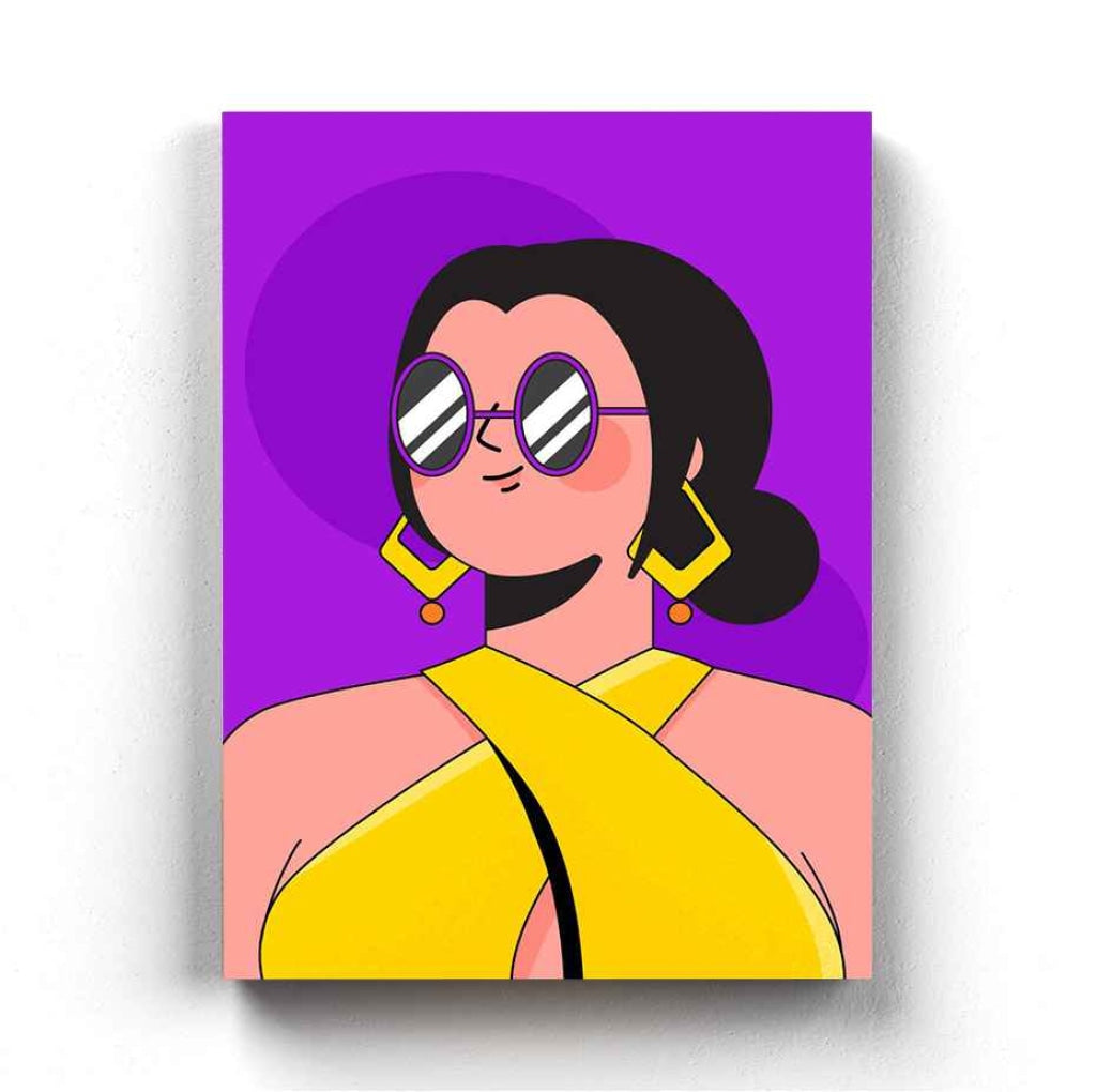Artistic Women Design Portrait Art Frame For Wall Decor- Funkydecors Xs / Canvas Posters Prints &