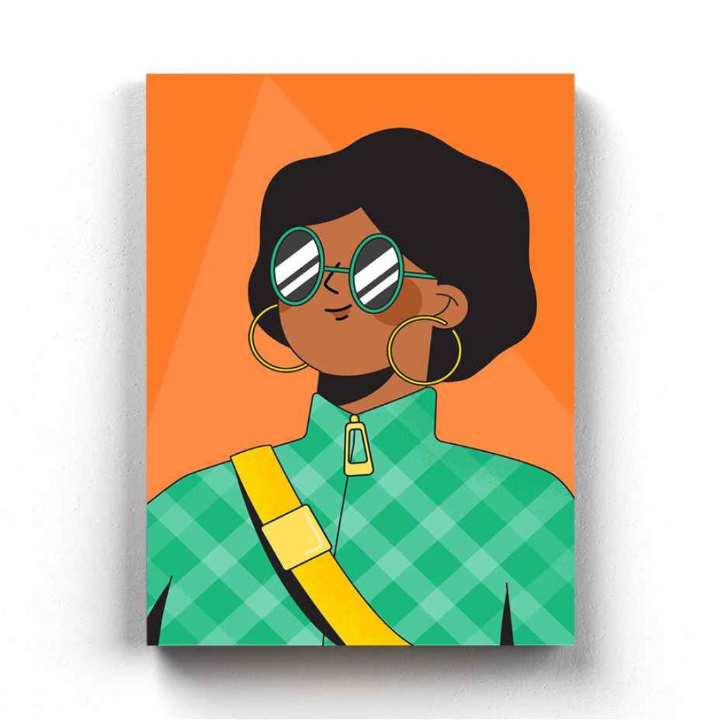 Artistic Women Design Portrait Art Frame For Wall Decor- Funkydecors Xs / Canvas Posters Prints &