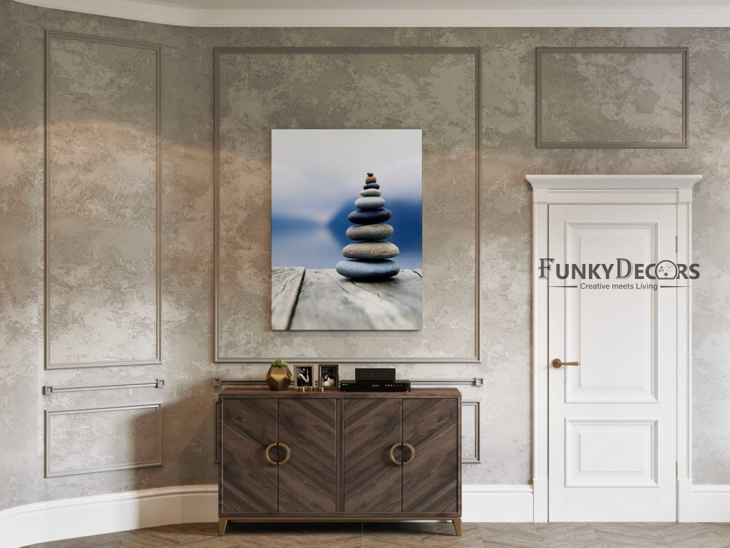 Balancing Pebbles - Nature Art Frame For Wall Decor- Funkydecors Posters Prints & Visual Artwork