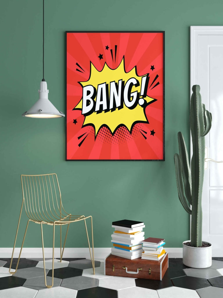 Bang - Pop Art Frame For Wall Decor- Funkydecors Xs / Black Posters Prints &amp; Visual Artwork