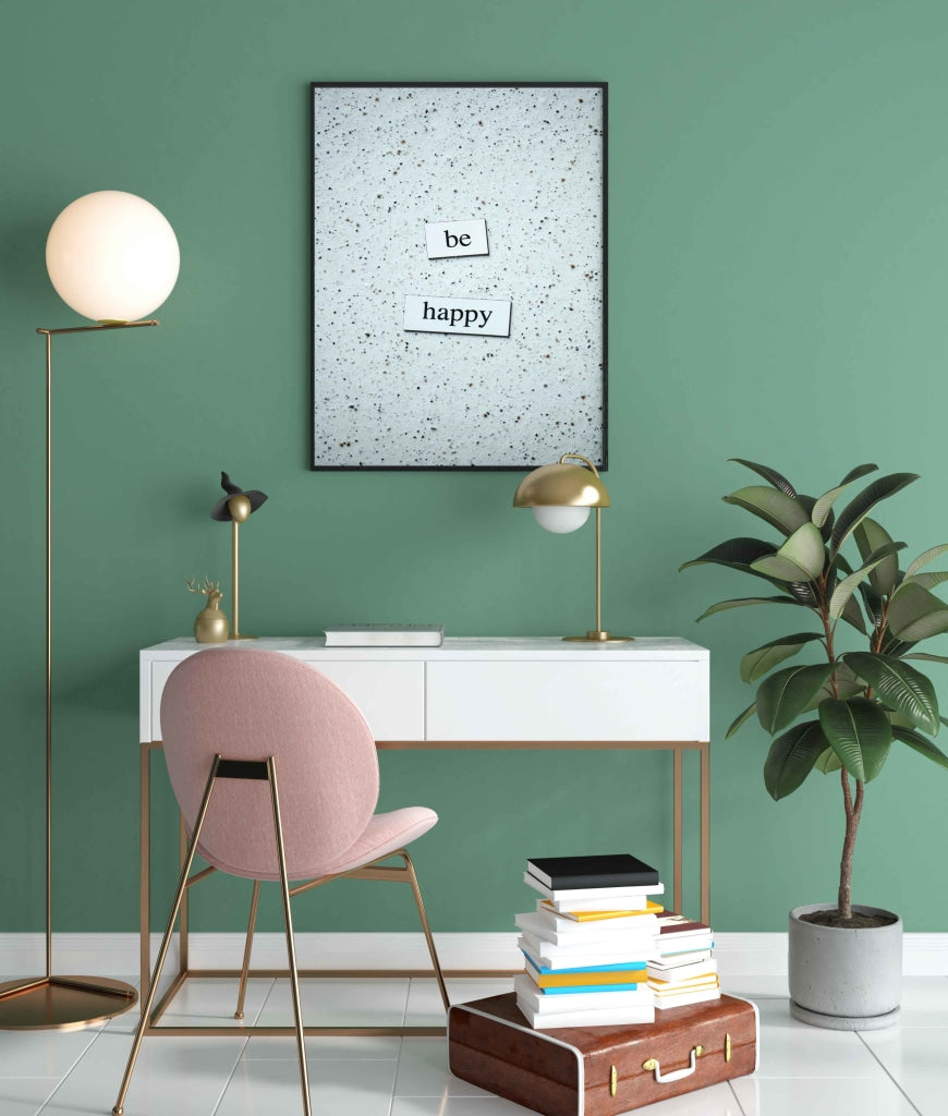Be Happy - Quotes Art Frame For Wall Decor- Funkydecors Xs / Black Posters Prints &amp; Visual Artwork
