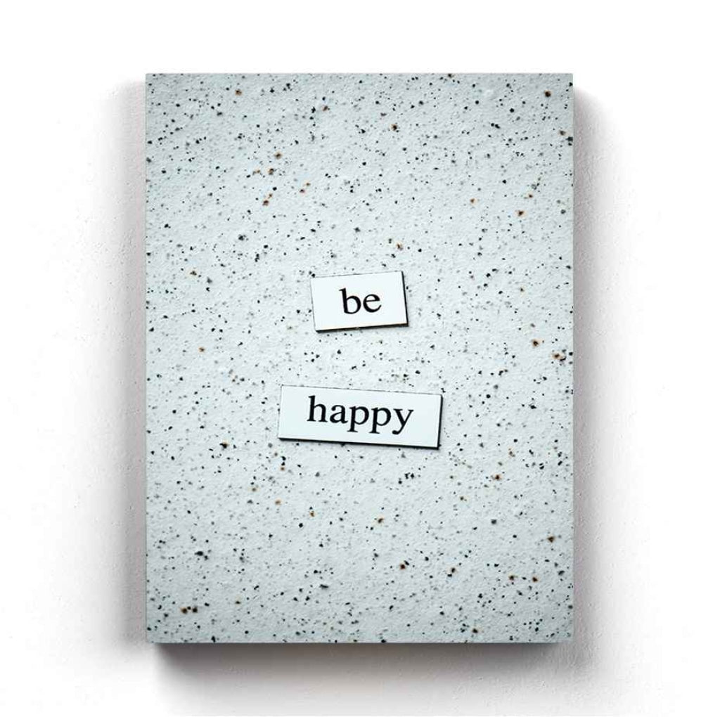 Be Happy - Quotes Art Frame For Wall Decor- Funkydecors Xs / Canvas Posters Prints & Visual Artwork