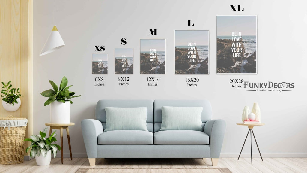 Be In Love With Your Life - Quotes Art Frame For Wall Decor- Funkydecors Posters Prints & Visual