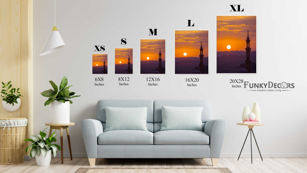 Beauty Of Sunset - Architectural Art Frame For Wall Decor- Funkydecors Posters Prints &amp; Visual