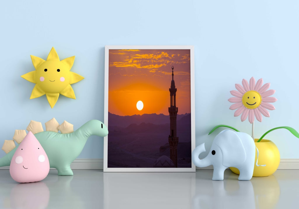 Beauty Of Sunset - Architectural Art Frame For Wall Decor- Funkydecors Xs / White Posters Prints &