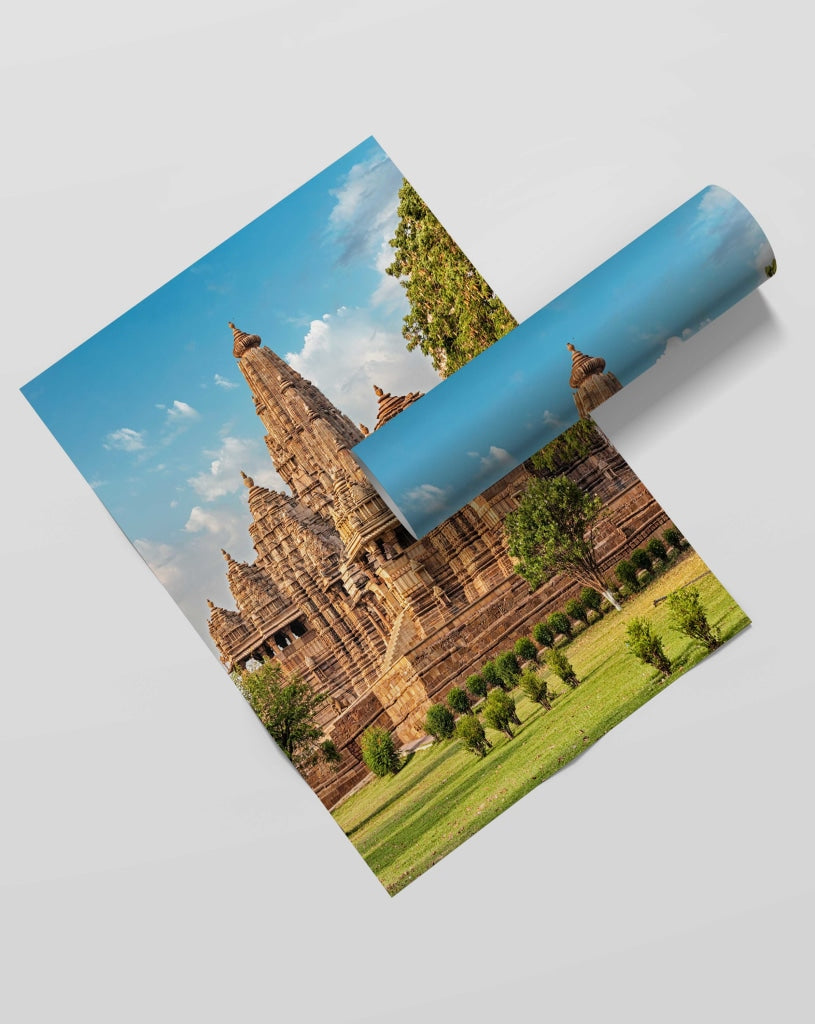 Beauty Of Temple - Architectural Art Frame For Wall Decor- Funkydecors Xs / Roll Posters Prints &amp;