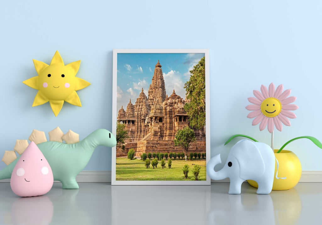 Beauty Of Temple - Architectural Art Frame For Wall Decor- Funkydecors Xs / White Posters Prints &