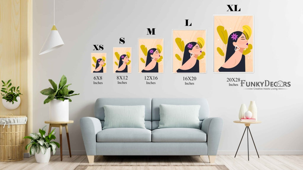 Beauty Portrait Art Frame For Wall Decor- Funkydecors Posters Prints & Visual Artwork