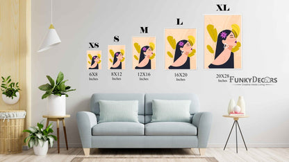 Beauty Portrait Art Frame For Wall Decor- Funkydecors Posters Prints & Visual Artwork