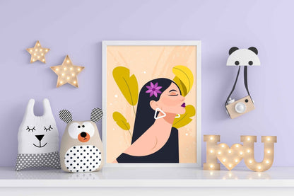 Beauty Portrait Art Frame For Wall Decor- Funkydecors Xs / White Posters Prints & Visual Artwork