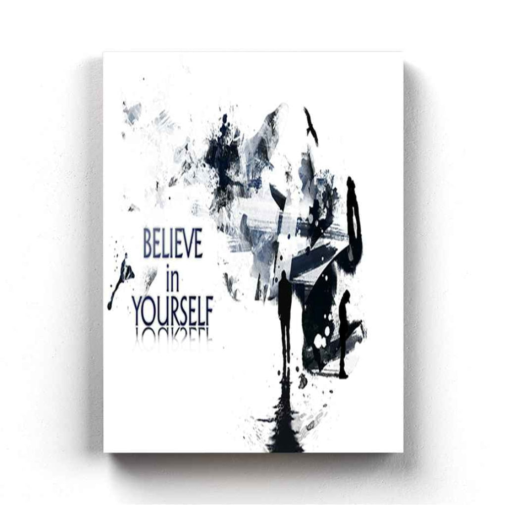 Believe In Yourself - Motivation Quotes Art Frame For Wall Decor- Funkydecors Xs / Canvas Posters
