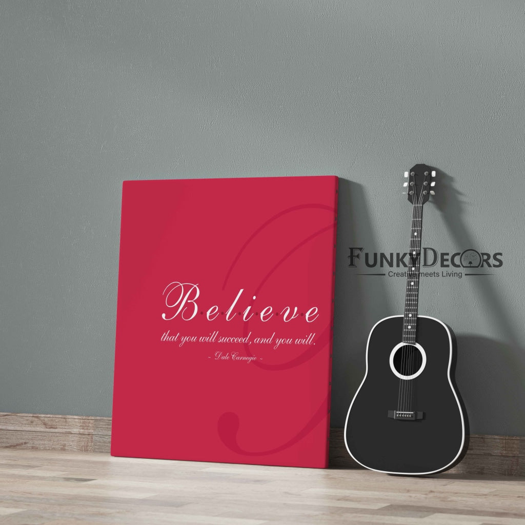 Believe - Inspirational Quotes Art Frame For Wall Decor- Funkydecors Posters Prints &amp; Visual Artwork