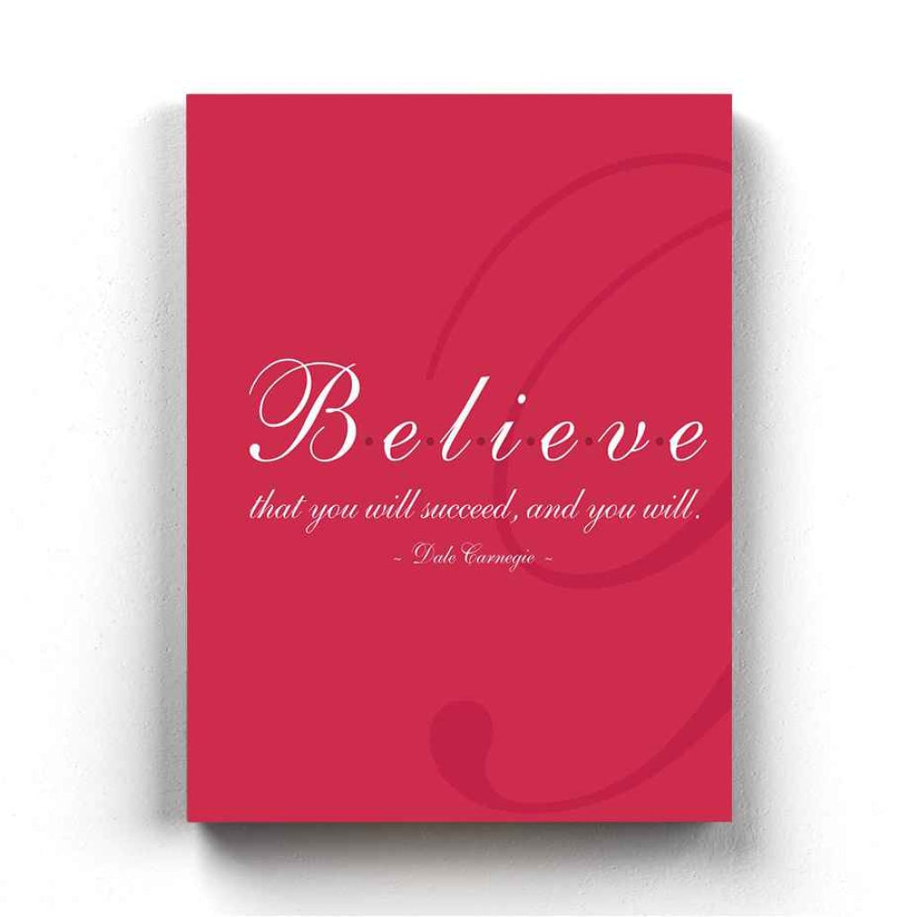 Believe - Inspirational Quotes Art Frame For Wall Decor- Funkydecors Xs / Canvas Posters Prints &